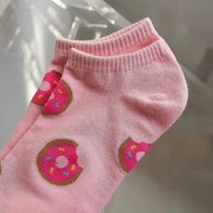 4 Pairs Desserts Print Ankle Socks (Multicolors)